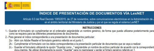 Indice de Presentacion de Documentos